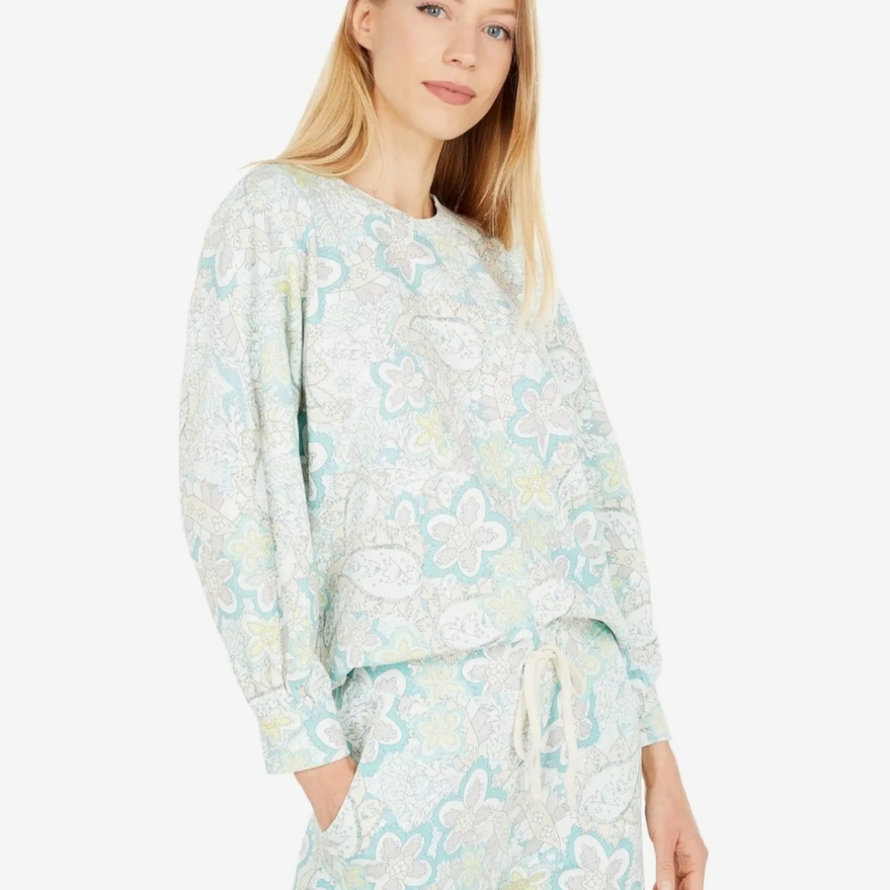 Sundry Paisley Print Crewneck Sweatshirt